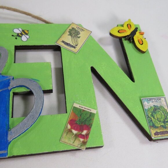 Wood GARDEN Gardening Themed Sign (dimensional) - Picture 7 of 9